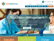 Tablet Screenshot of elitepatientcare.com